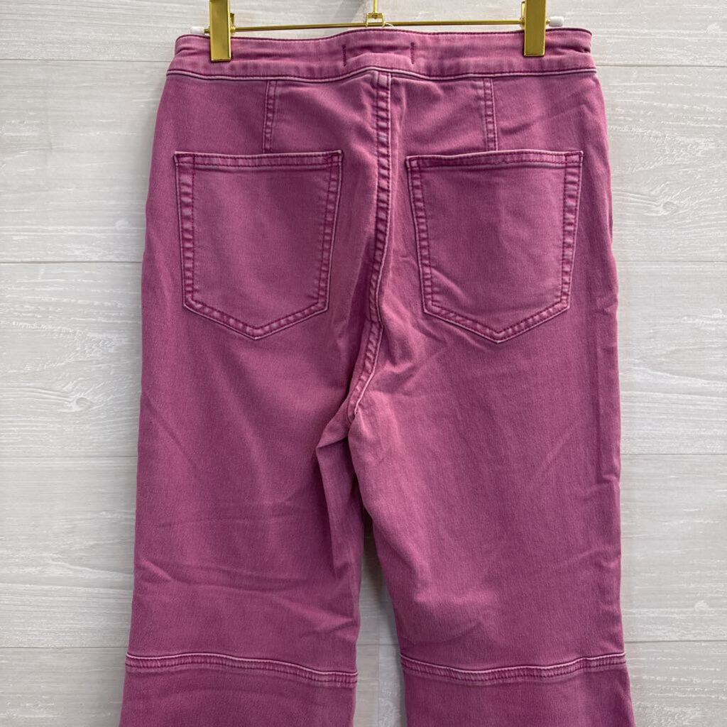 We The Free Pink Denim Flare Leg Pants 28
