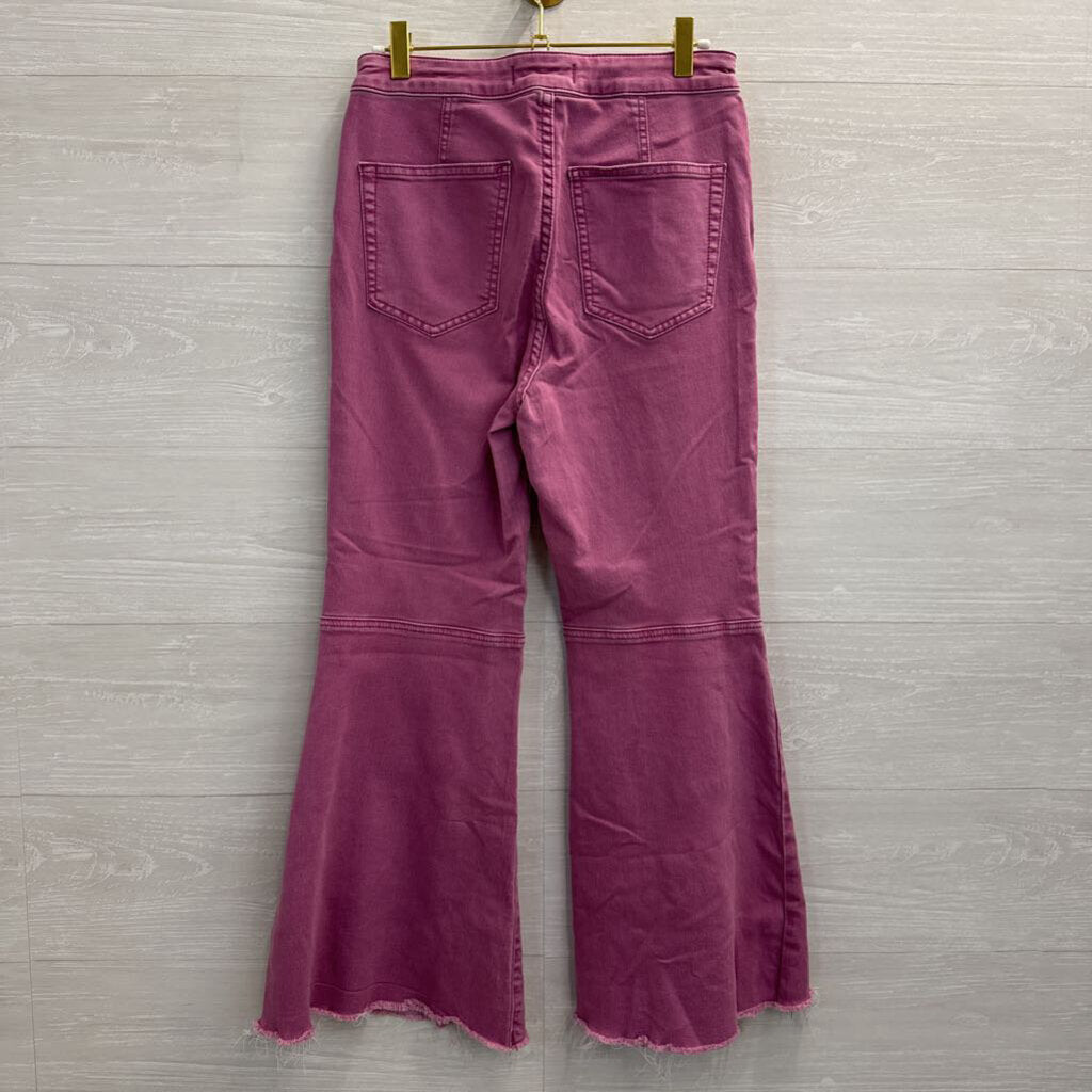 We The Free Pink Denim Flare Leg Pants 28