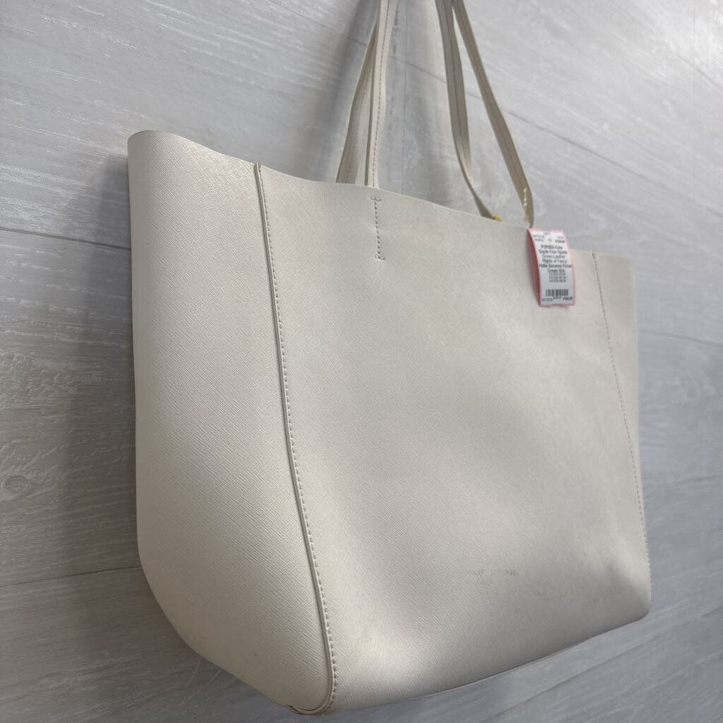 Kate Spade Cream Leather Flights of Fancy Hallie Bananas Purse