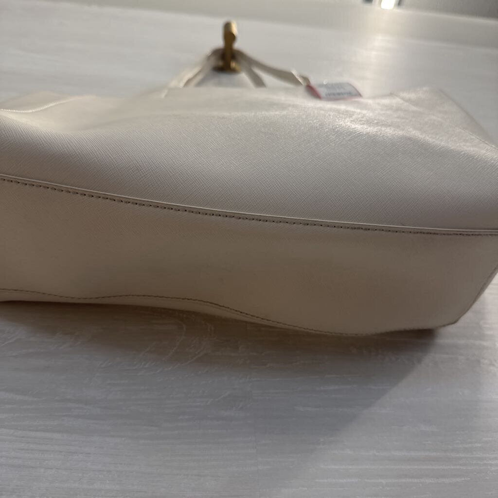 Kate Spade Cream Leather Flights of Fancy Hallie Bananas Purse