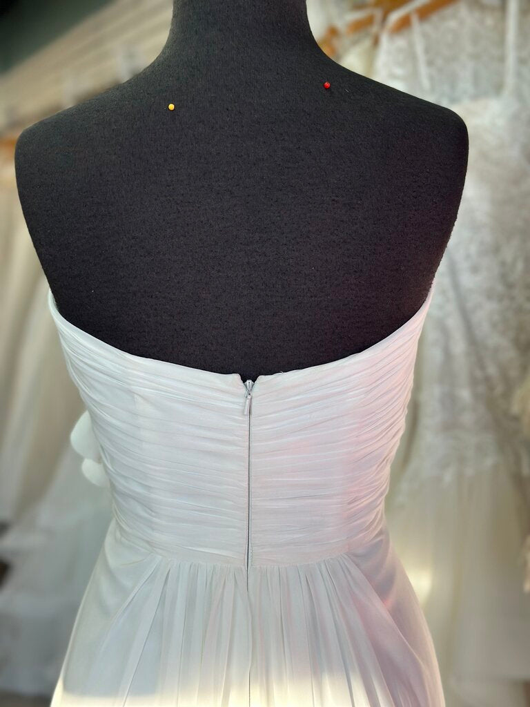 Andrew Adela Ivory Strapless Chiffon Bridal Gown 6