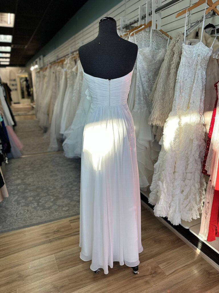 Andrew Adela Ivory Strapless Chiffon Bridal Gown 6