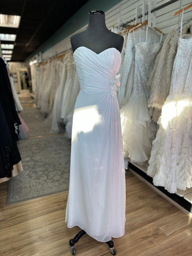Andrew Adela Ivory Strapless Chiffon Bridal Gown 6