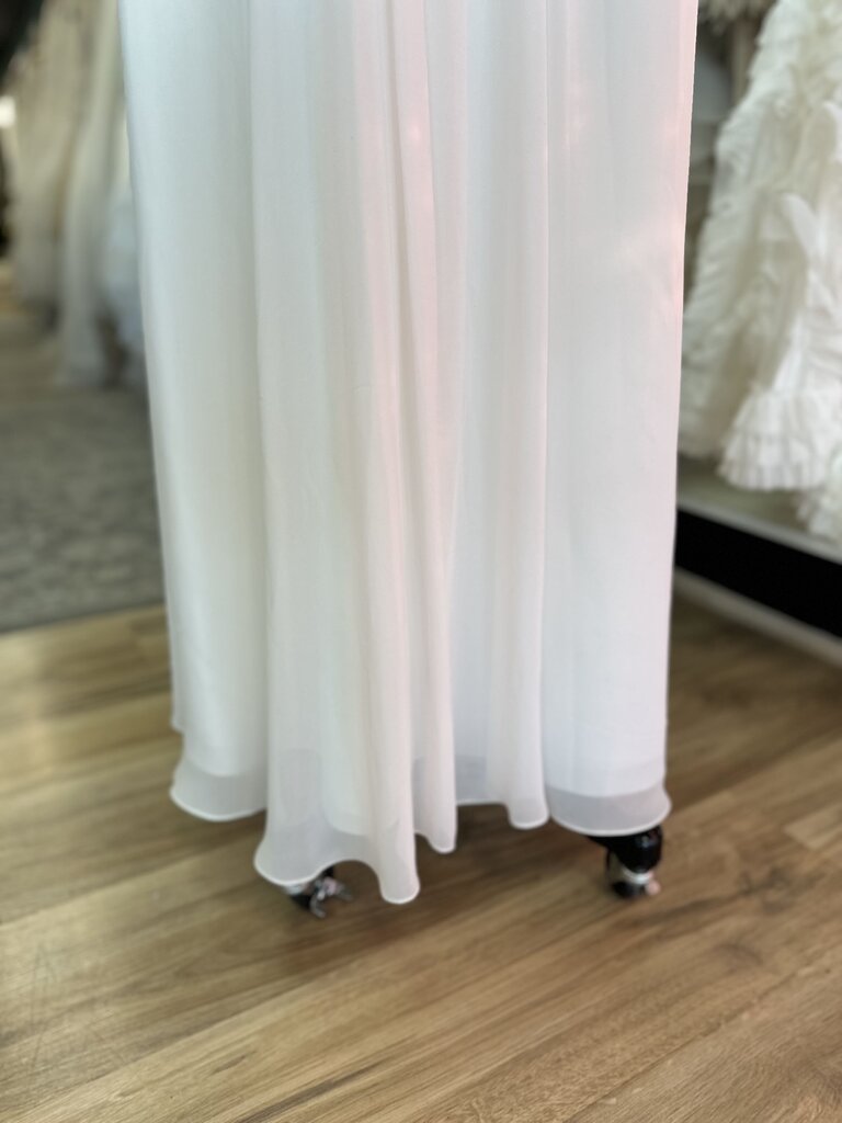 Andrew Adela Ivory Strapless Chiffon Bridal Gown 6