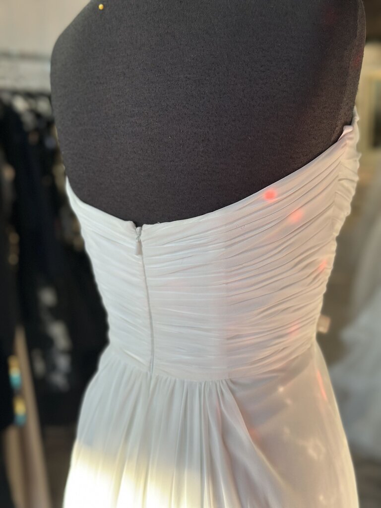 Andrew Adela Ivory Strapless Chiffon Bridal Gown 6