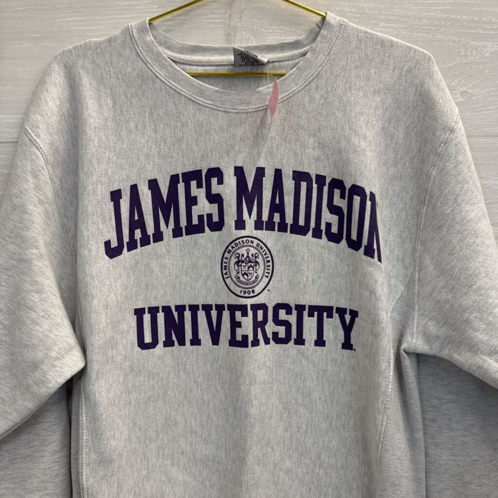 TRT Classic Grey/ Purple James Madison Graphic Pullover Medium