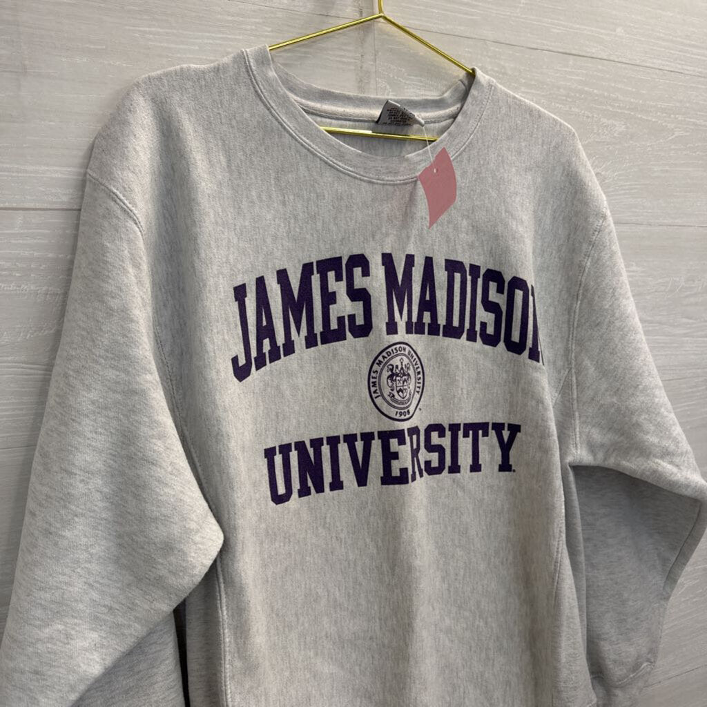 TRT Classic Grey/ Purple James Madison Graphic Pullover Medium