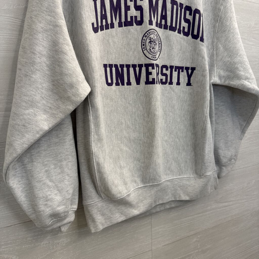 TRT Classic Grey/ Purple James Madison Graphic Pullover Medium