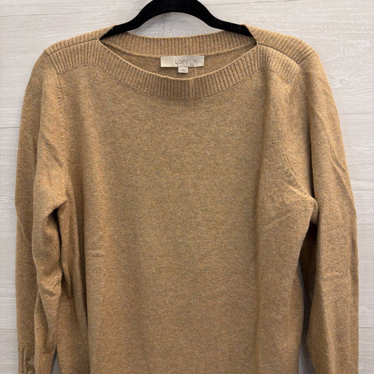 Loft Soft Brown Long Sleeve Sweater Top Large