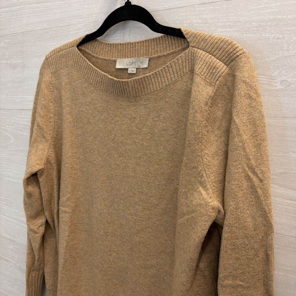 Loft Soft Brown Long Sleeve Sweater Top Large