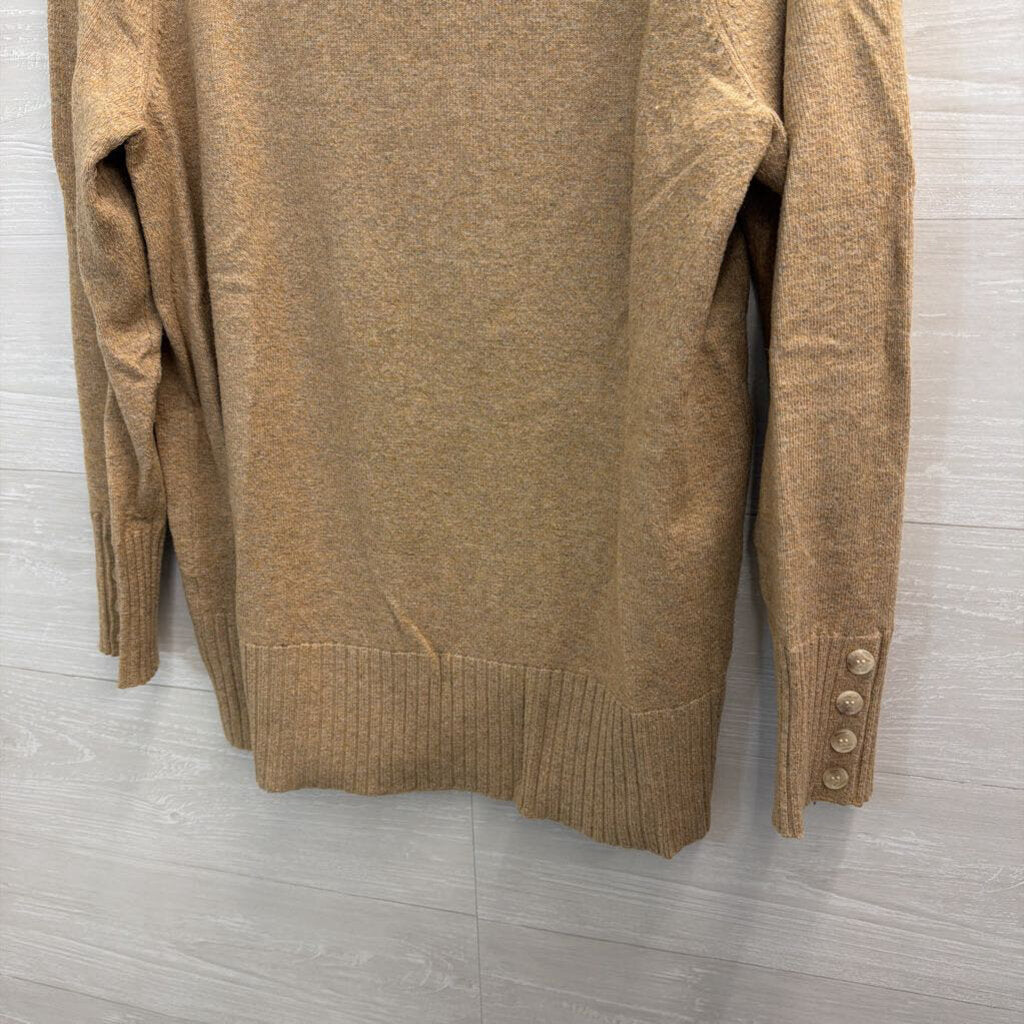 Loft Soft Brown Long Sleeve Sweater Top Large