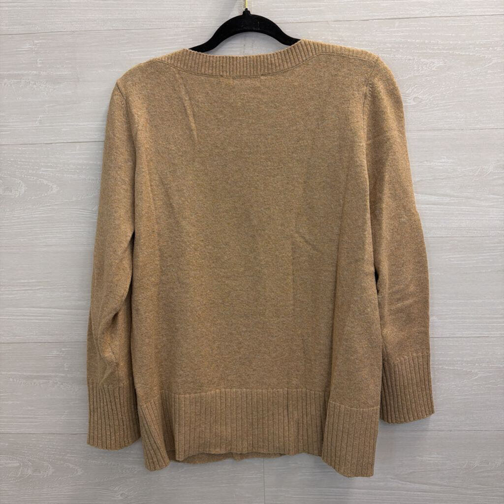 Loft Soft Brown Long Sleeve Sweater Top Large