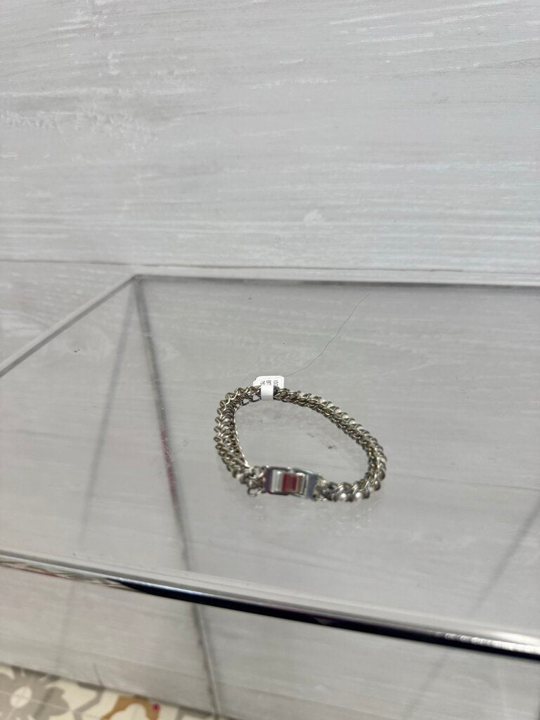 Silver and Pearl Clasp Bracelet