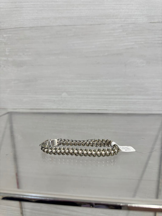 Silver and Pearl Clasp Bracelet