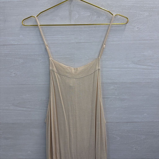 Carly Jean Cream Wide Leg Jumpsuit Medium