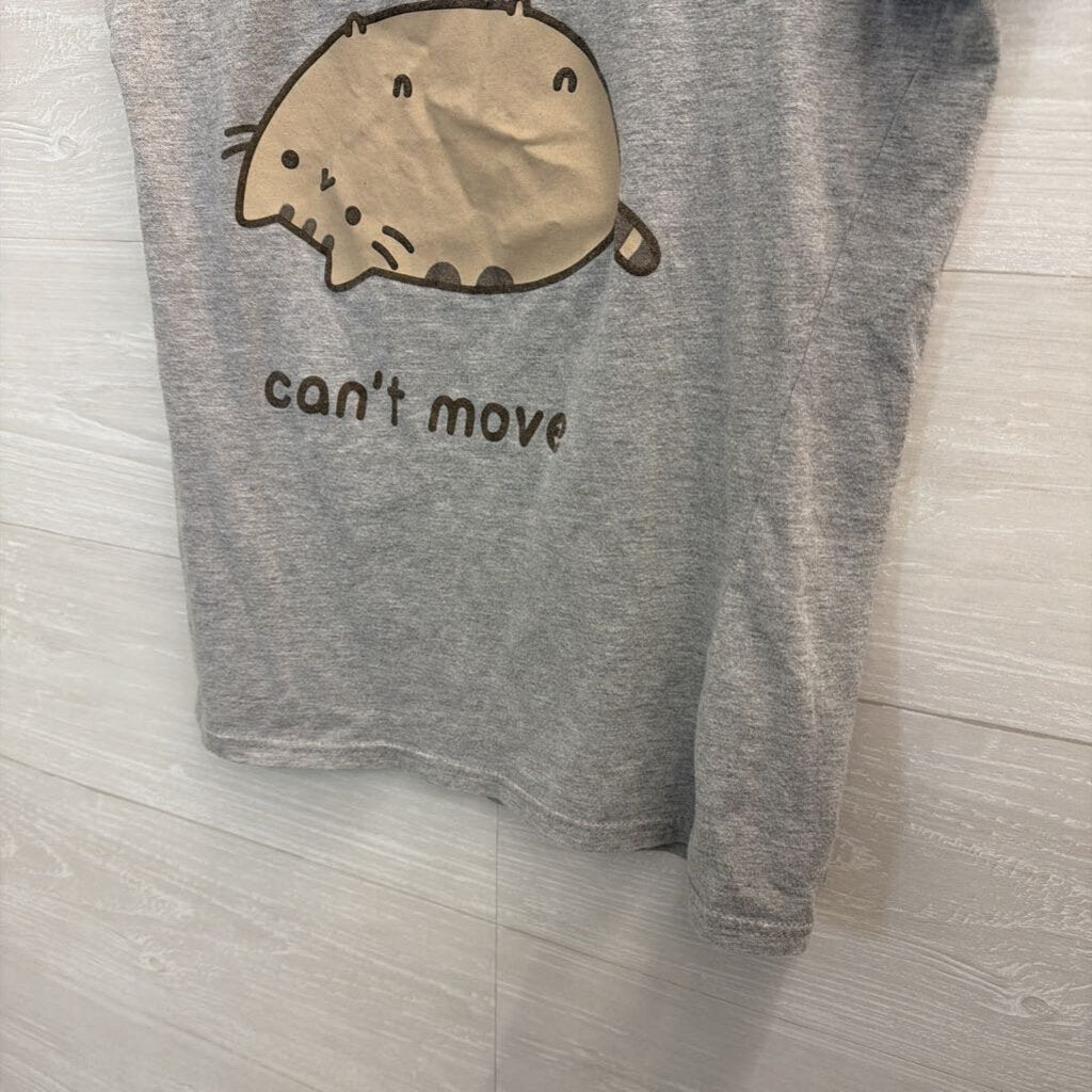 Pusheen Grey So Lazy Short Sleeve Graphic Tee Small
