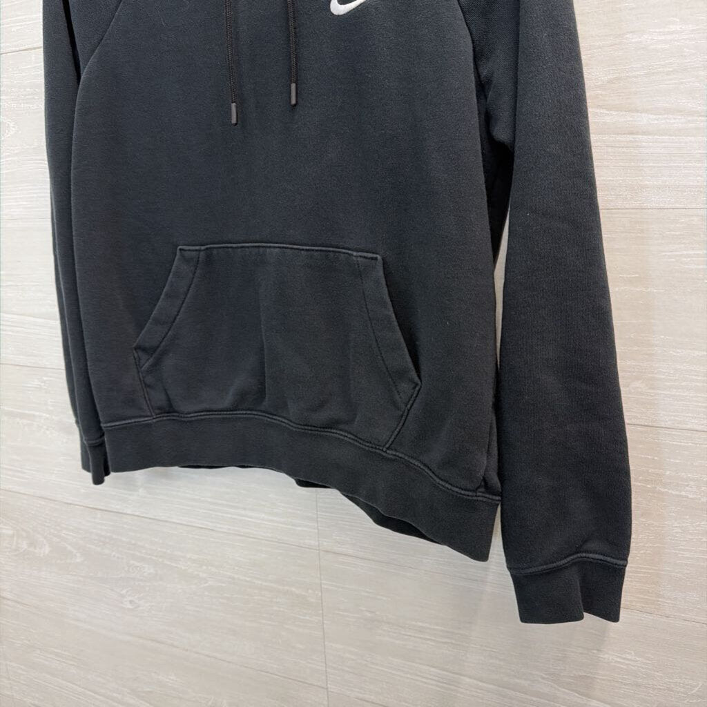 Nike Black Cropped Logo Hoodie Small