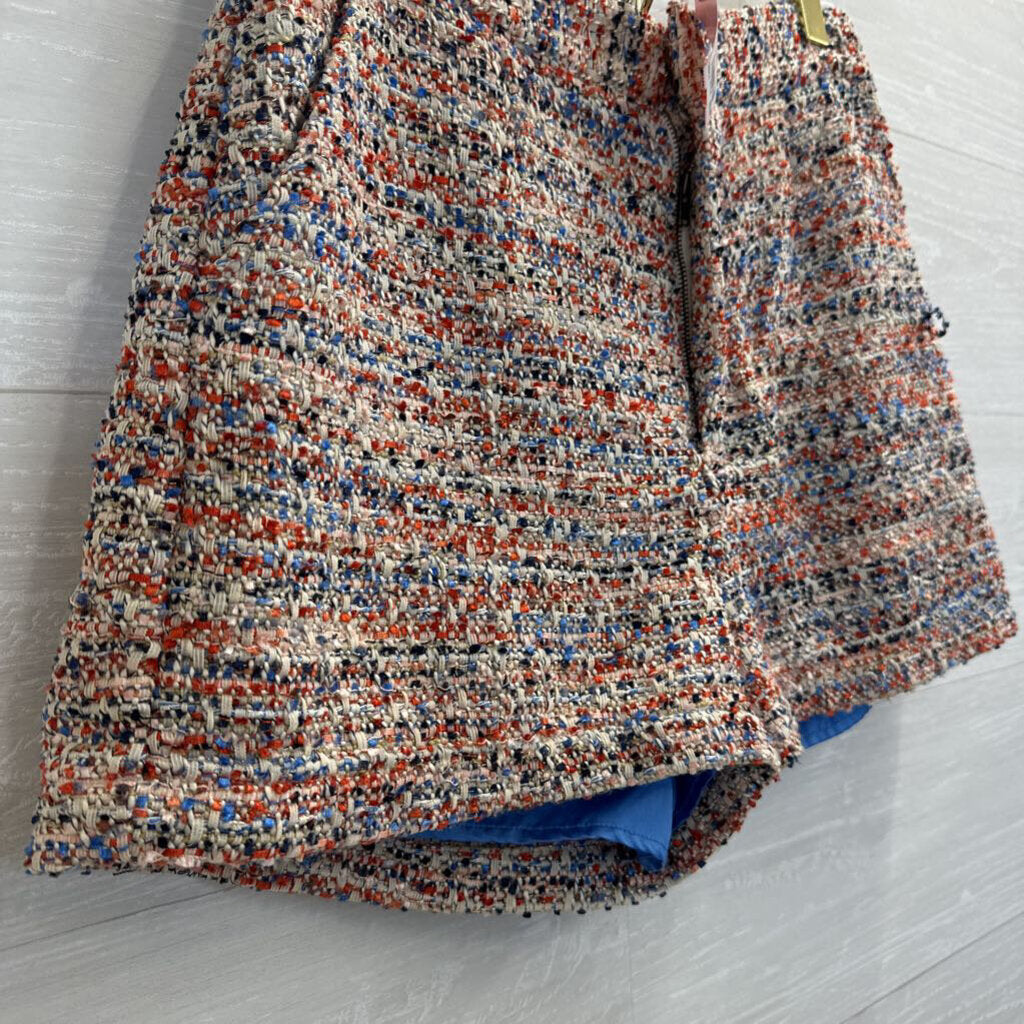 Juicy Couture Black Label White/ Multi Tweed Shorts 6