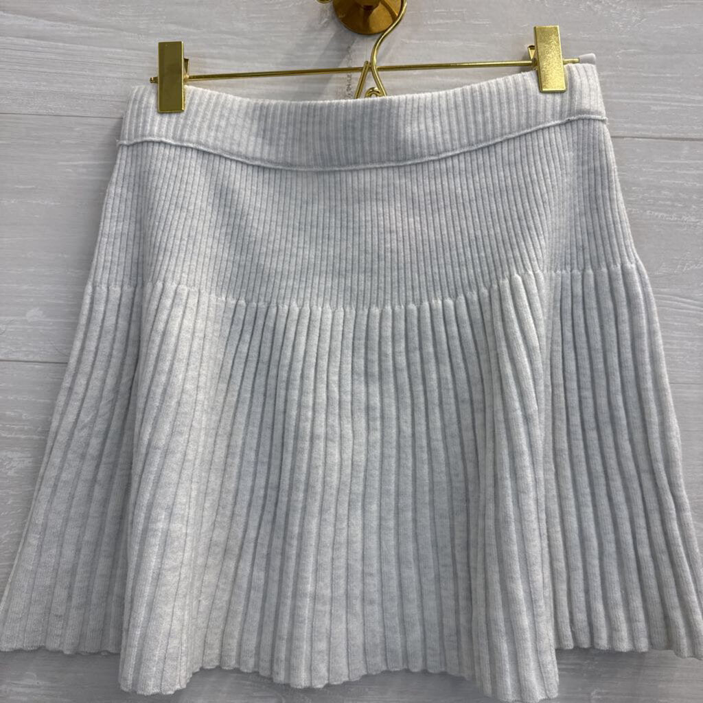 Aerie Grey Knit Ribbed Mini Skirt Small