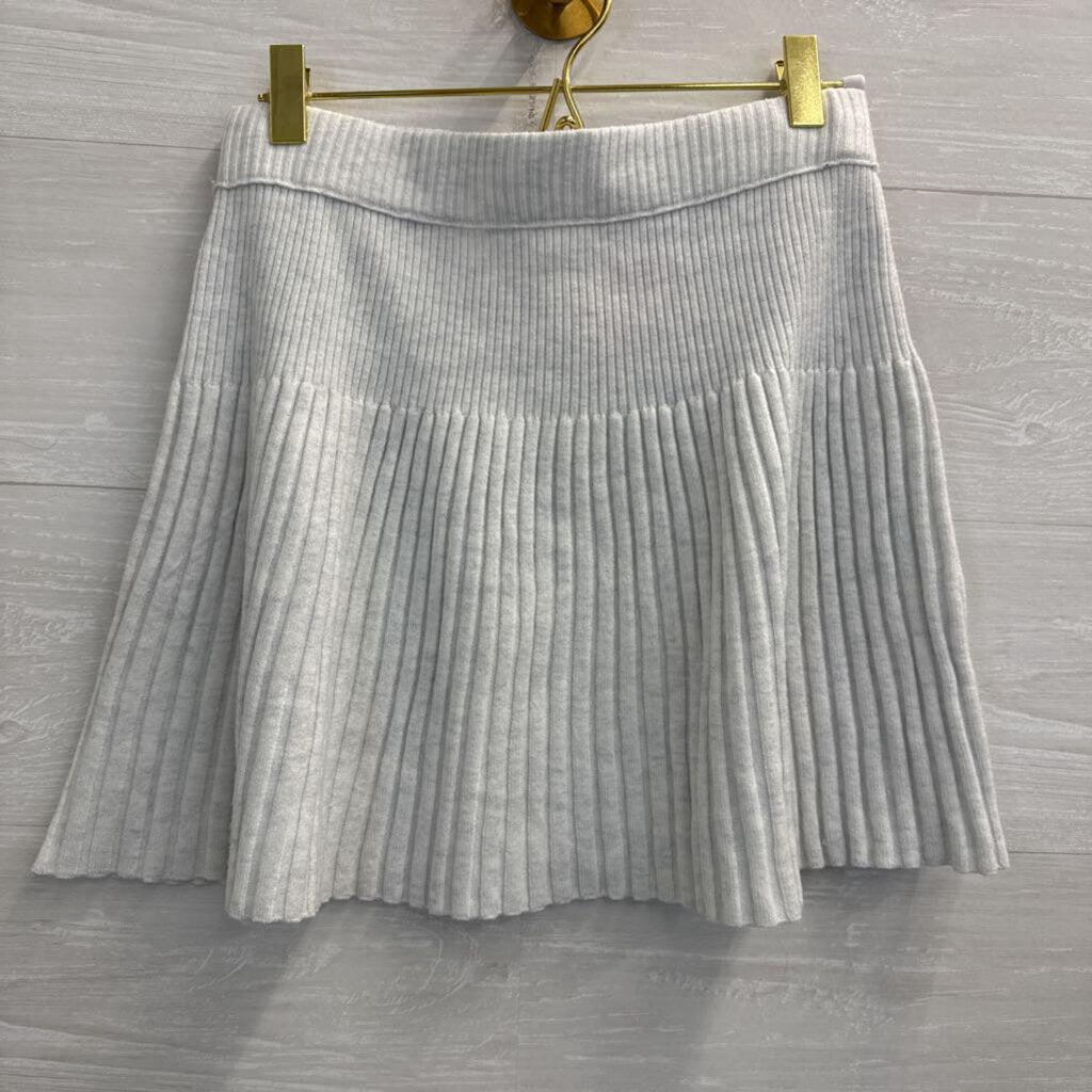 Aerie Grey Knit Ribbed Mini Skirt Small