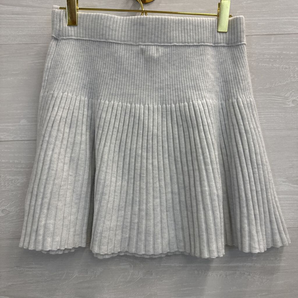 Aerie Grey Knit Ribbed Mini Skirt Small