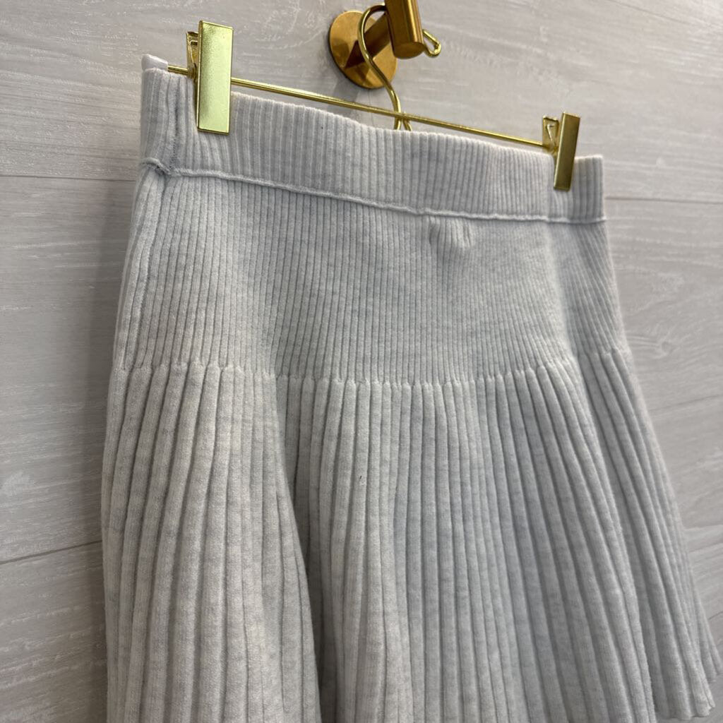 Aerie Grey Knit Ribbed Mini Skirt Small