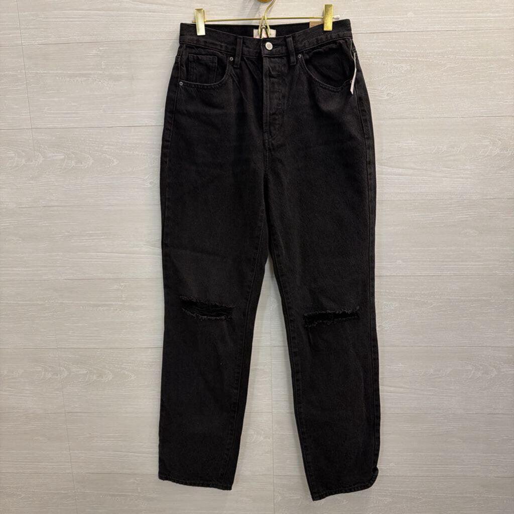 PacSun Black Distressed Denim Dad Jeans 27