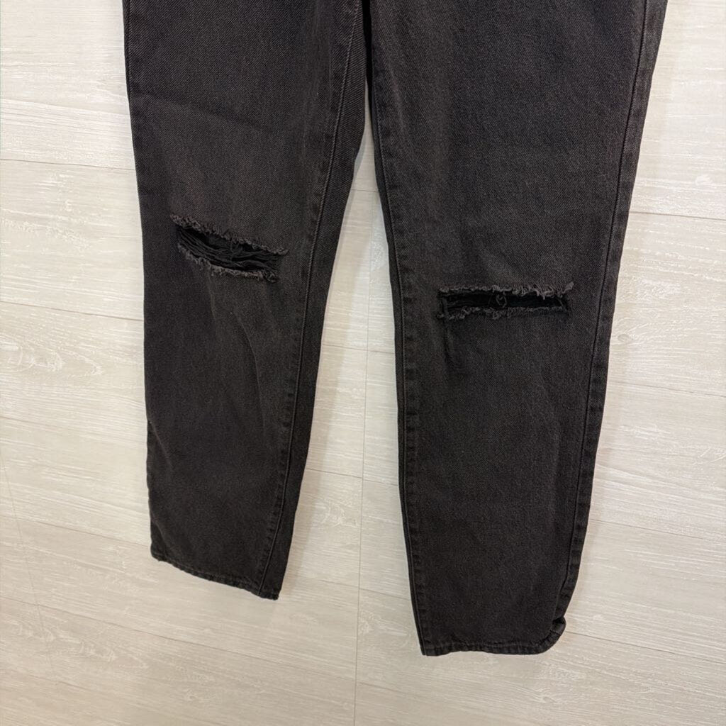 PacSun Black Distressed Denim Dad Jeans 27