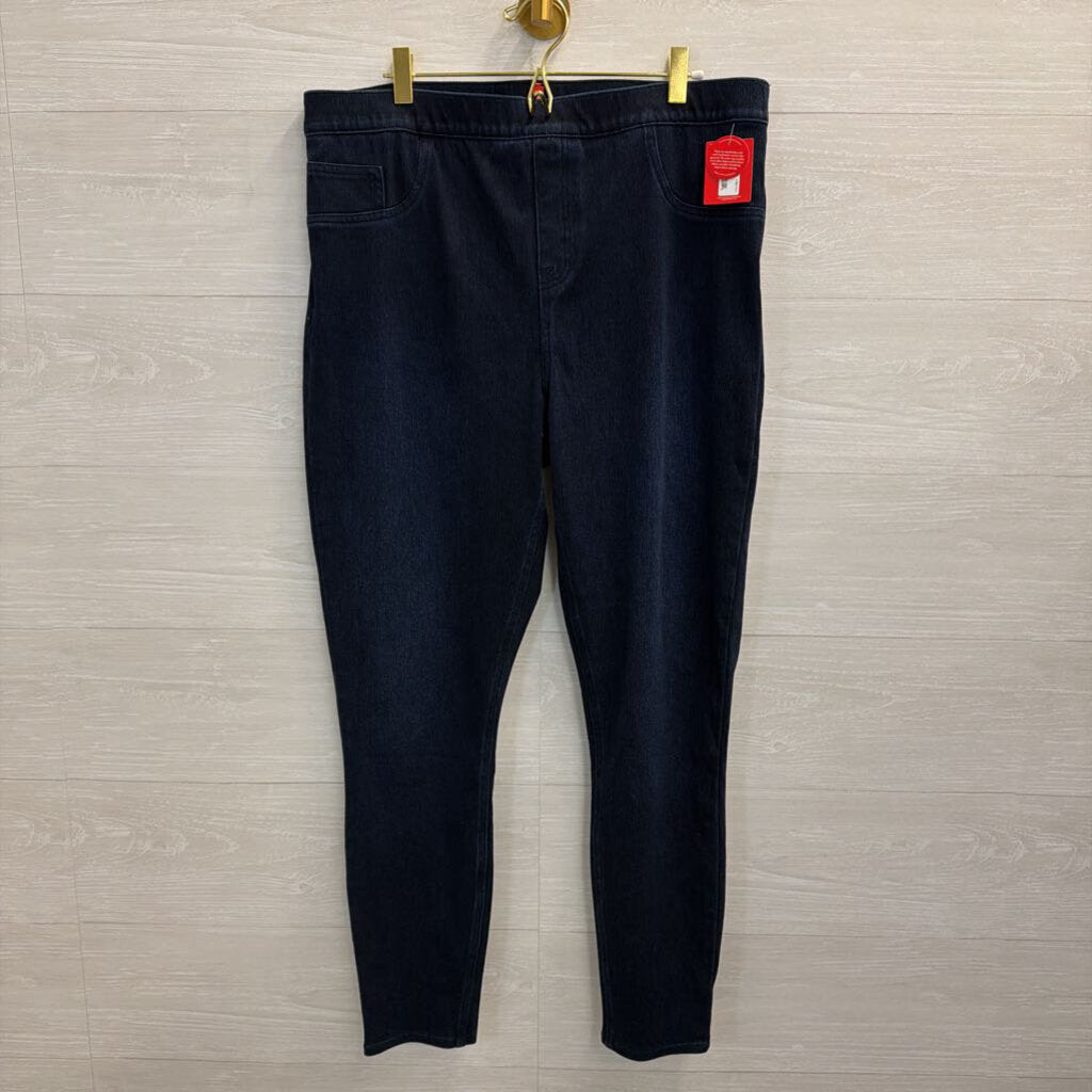 Spanx Dark Wash Ankle Jeanish Leggings 1X