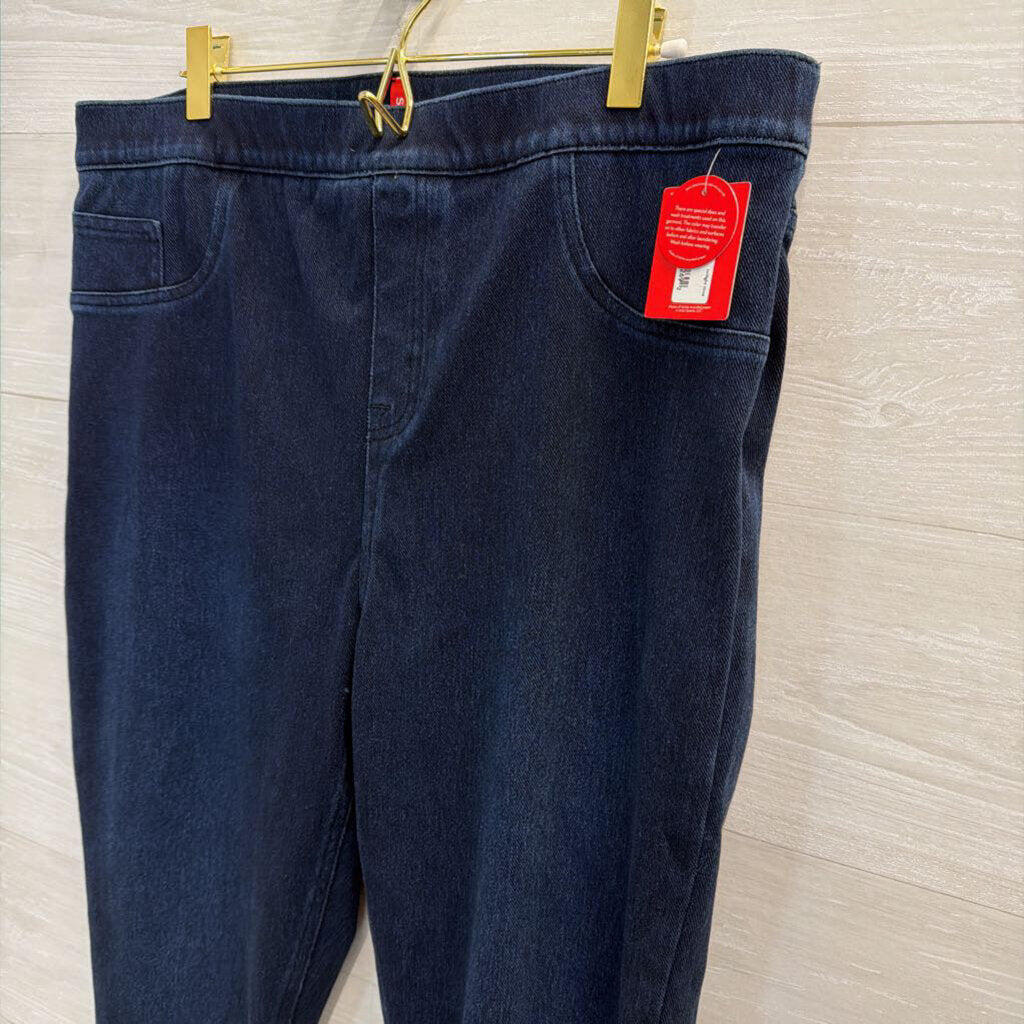 Spanx Dark Wash Ankle Jeanish Leggings 1X