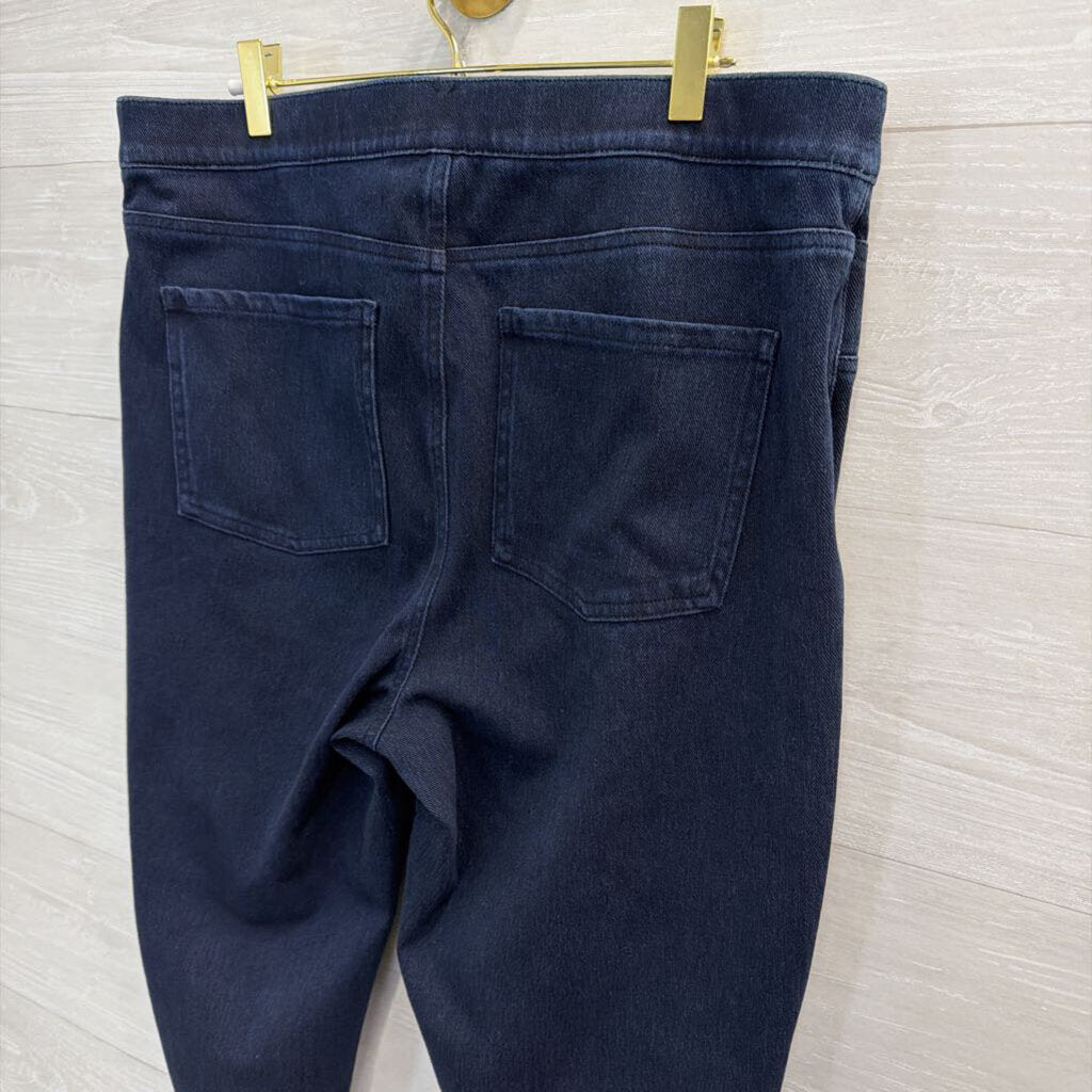 Spanx Dark Wash Ankle Jeanish Leggings 1X