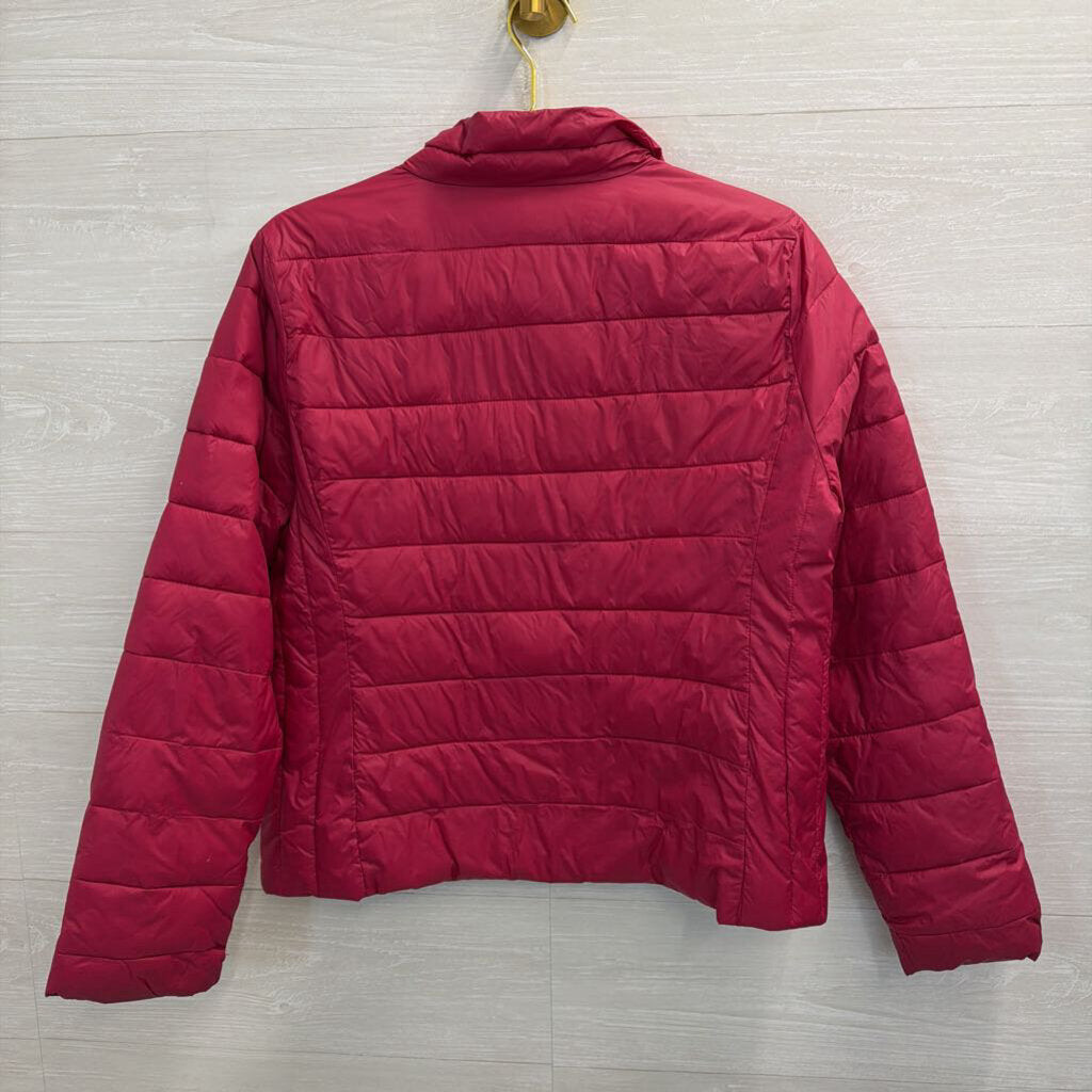 Loft Berry Pink Puffer Jacket Large