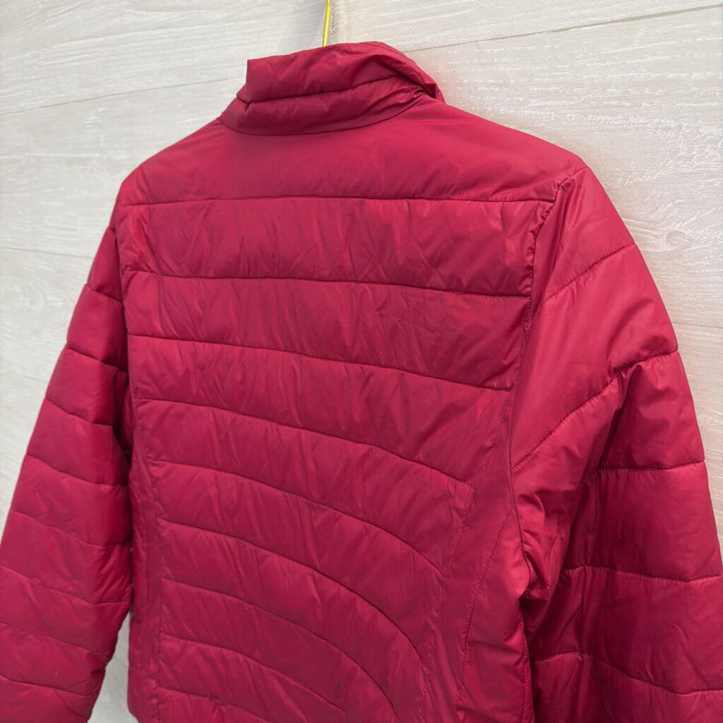Loft Berry Pink Puffer Jacket Large