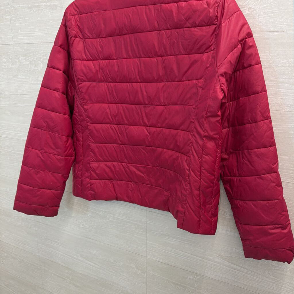 Loft Berry Pink Puffer Jacket Large