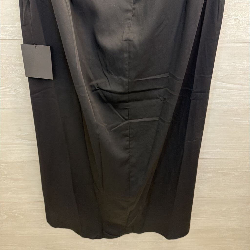 Lulus Black V Neck Ruched Side Dress Extra Large