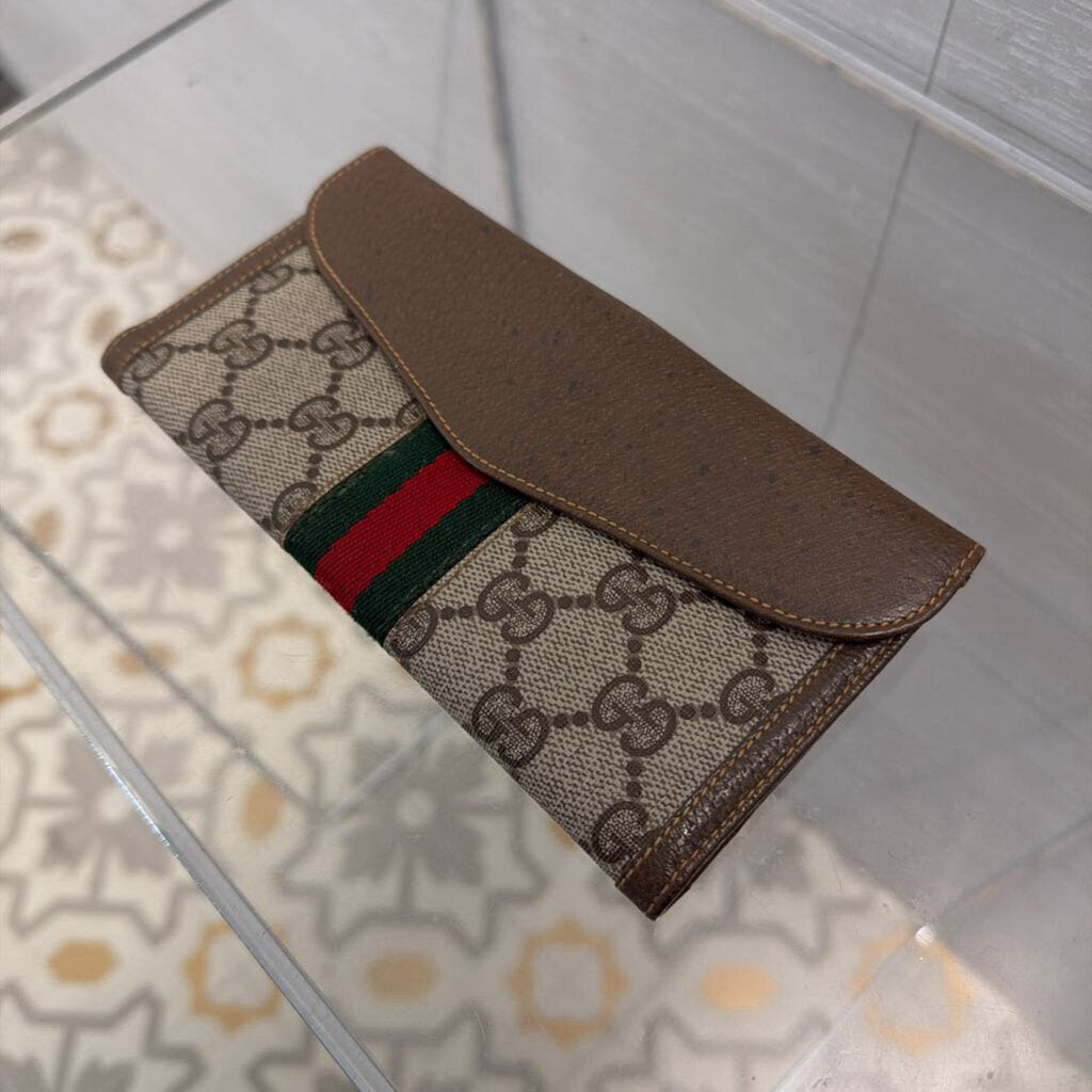 Vintage Gucci Ophidia Continental Wallet in GG Supreme Canvas