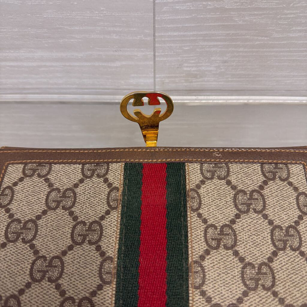 Vintage Gucci Ophidia Continental Wallet in GG Supreme Canvas