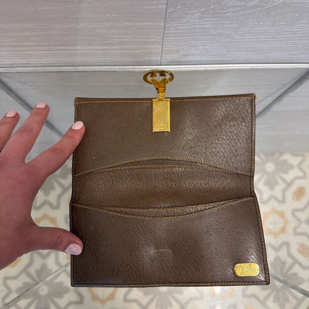 Vintage Gucci Ophidia Continental Wallet in GG Supreme Canvas