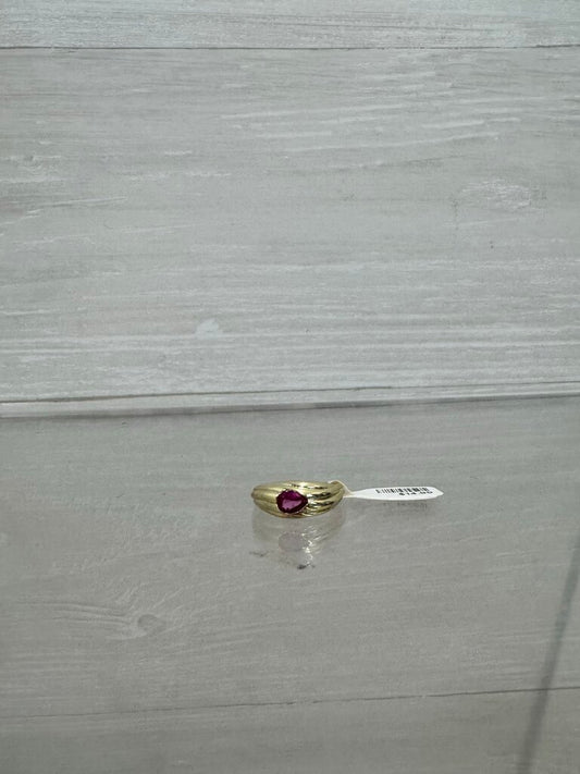 Vintage Pavoi Red Stone Cocktail Ring 7