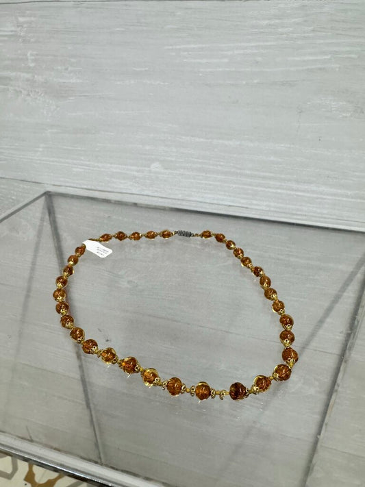 Vintage Amber Colored Necklace