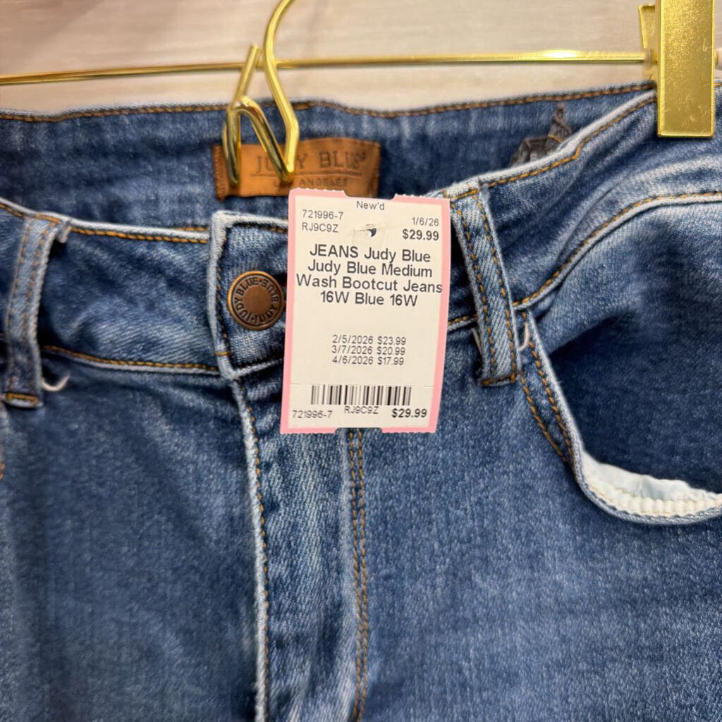 Judy Blue Medium Wash Bootcut Jeans 16W
