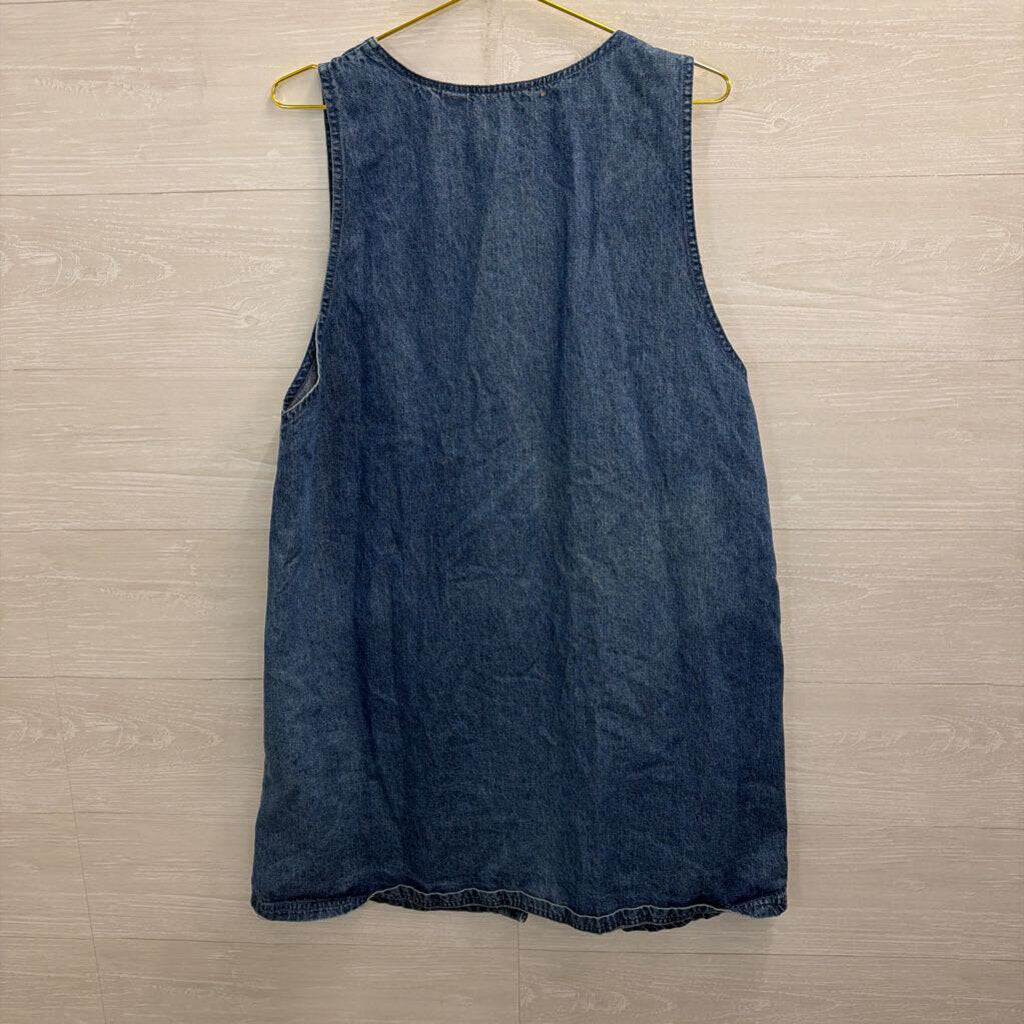 Vintage Premier Medium Wash Denim Vest Top 2X