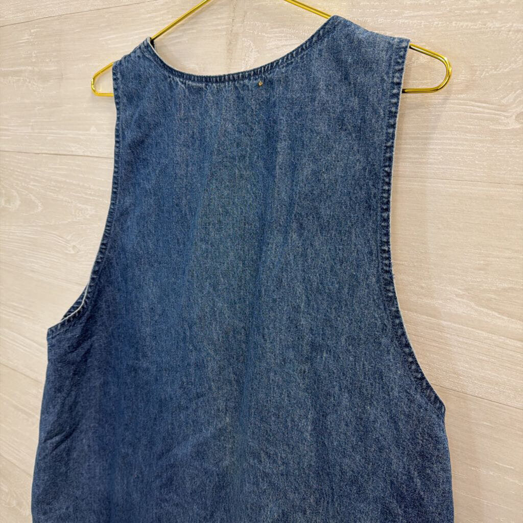 Vintage Premier Medium Wash Denim Vest Top 2X
