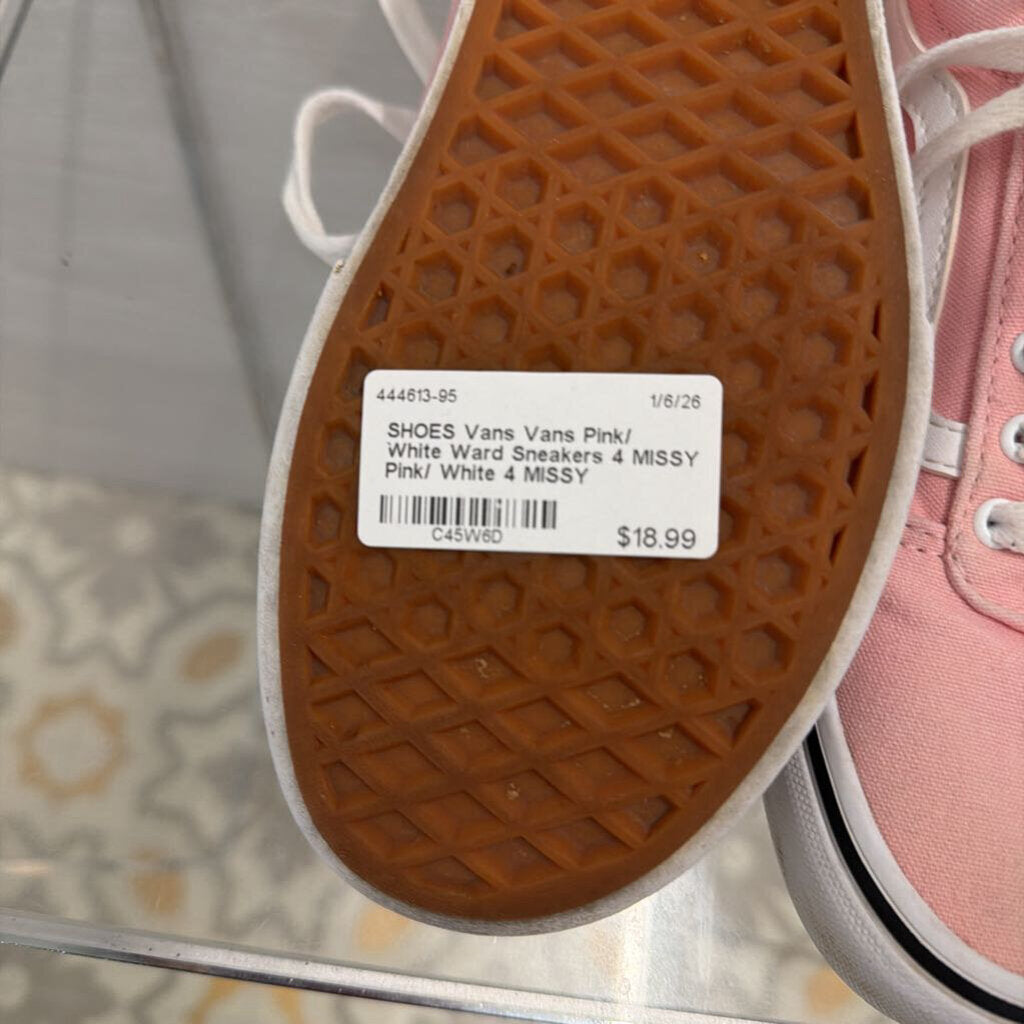 Vans Pink/ White Ward Sneakers 4 MISSY