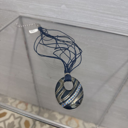 Multi Strand Blue Statement Necklace