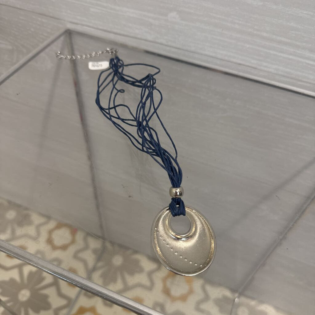 Multi Strand Blue Statement Necklace