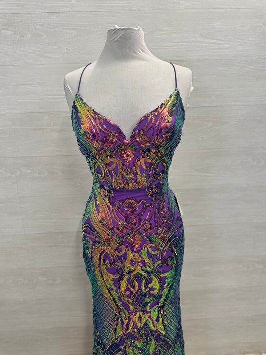 Windsor Strappy Fitted Sequin Dress 3/4