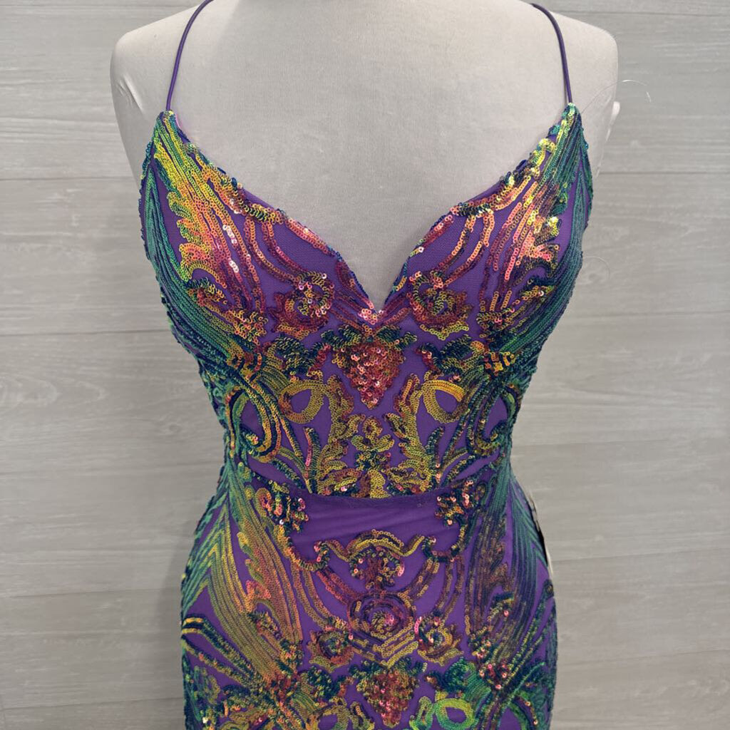 Windsor Strappy Fitted Sequin Dress 3/4