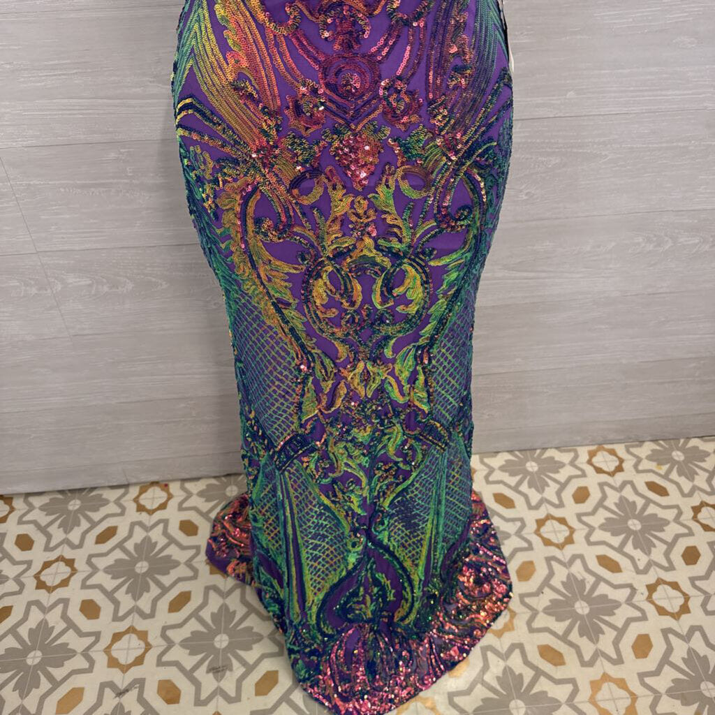 Windsor Strappy Fitted Sequin Dress 3/4