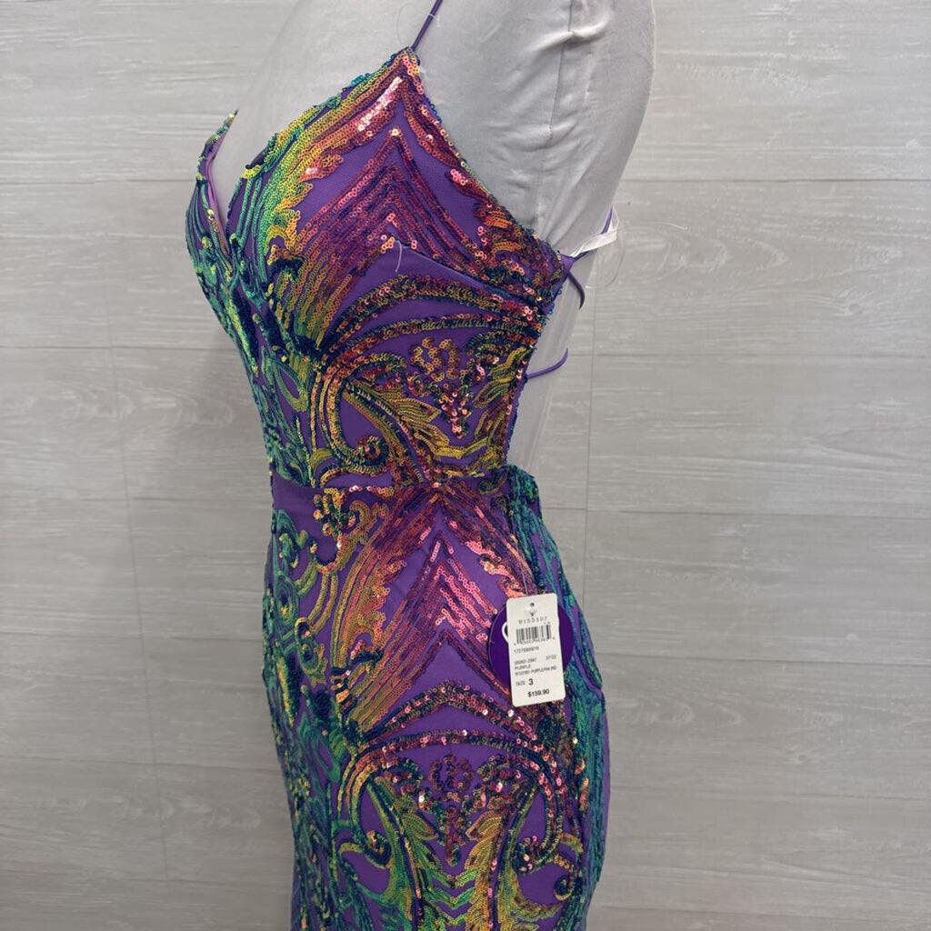 Windsor Strappy Fitted Sequin Dress 3/4